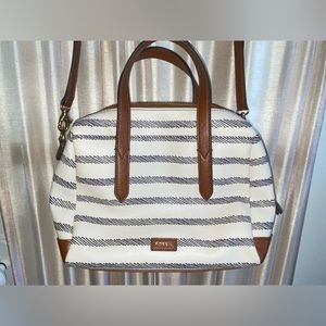 Fossil Striped Crossbody Bag! NWOT!